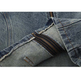 Washed and Patchwork Denim Jacket