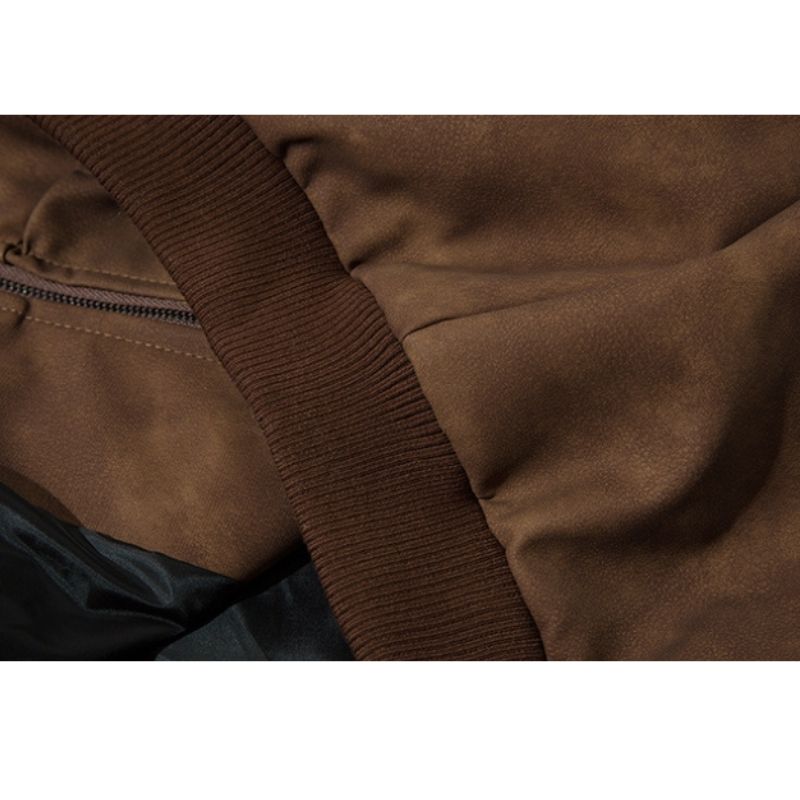 Original Streetwear – Baseballjacke aus besticktem Leder