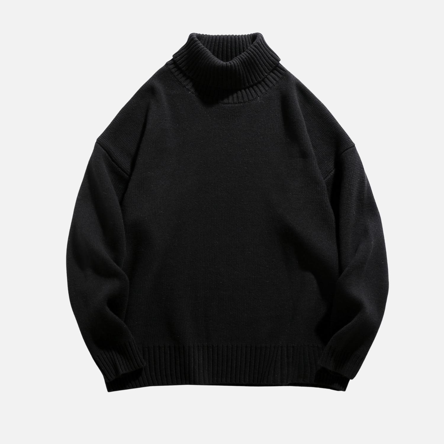 Grobstrickpullover mit Rollkragen