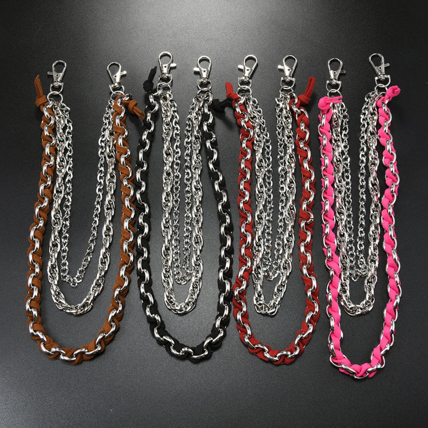 Ceinture à chaîne punk superposée