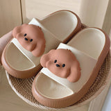 Lindas sandalias con diseño en forma de cachorro