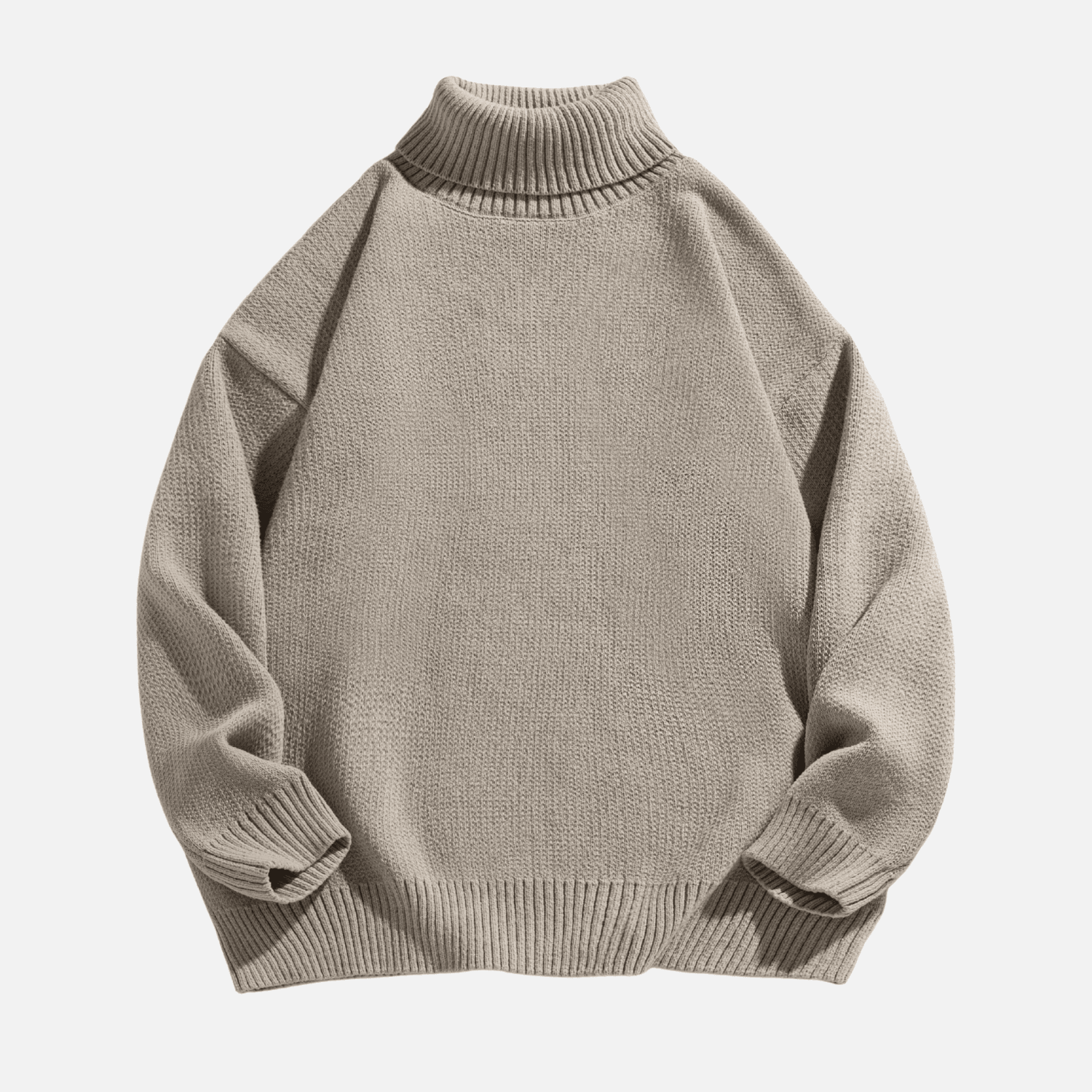Grobstrickpullover mit Rollkragen