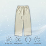 Pantalones casuales de seda de hielo