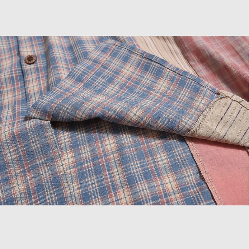 Patchwork Plaid Shirt