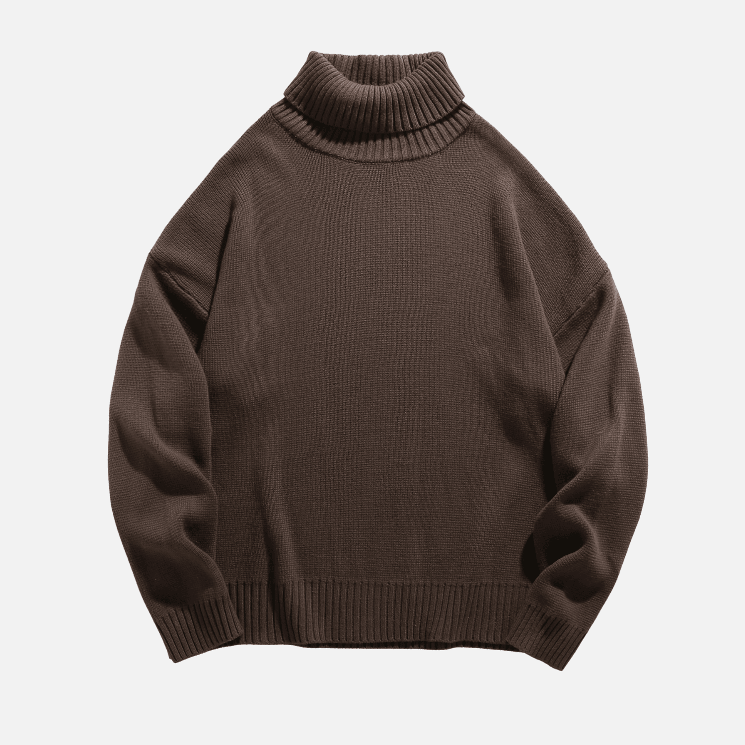 Grobstrickpullover mit Rollkragen