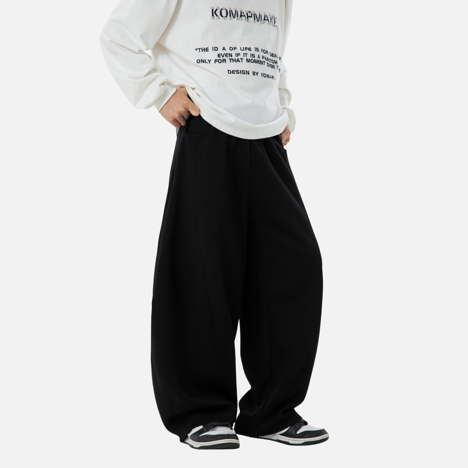 Paneled Texture Track Pants