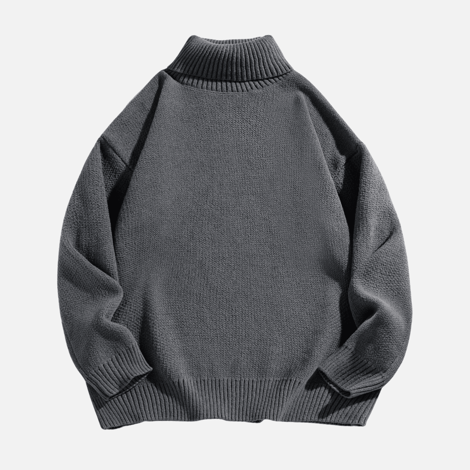 Grobstrickpullover mit Rollkragen