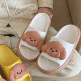 Lindas sandalias con diseño en forma de cachorro