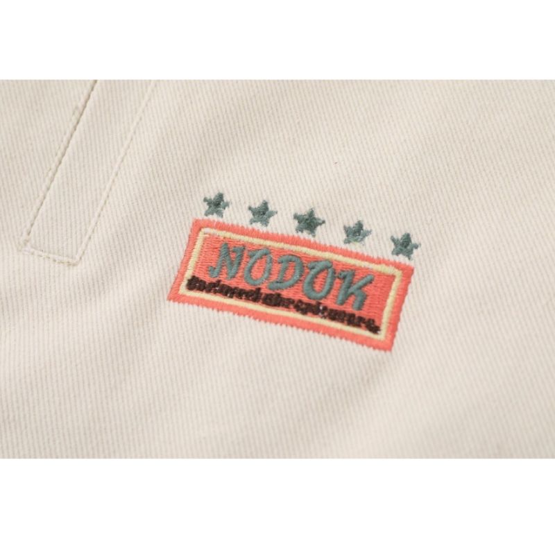 Chaqueta vintage con diseño de dopamina bordada