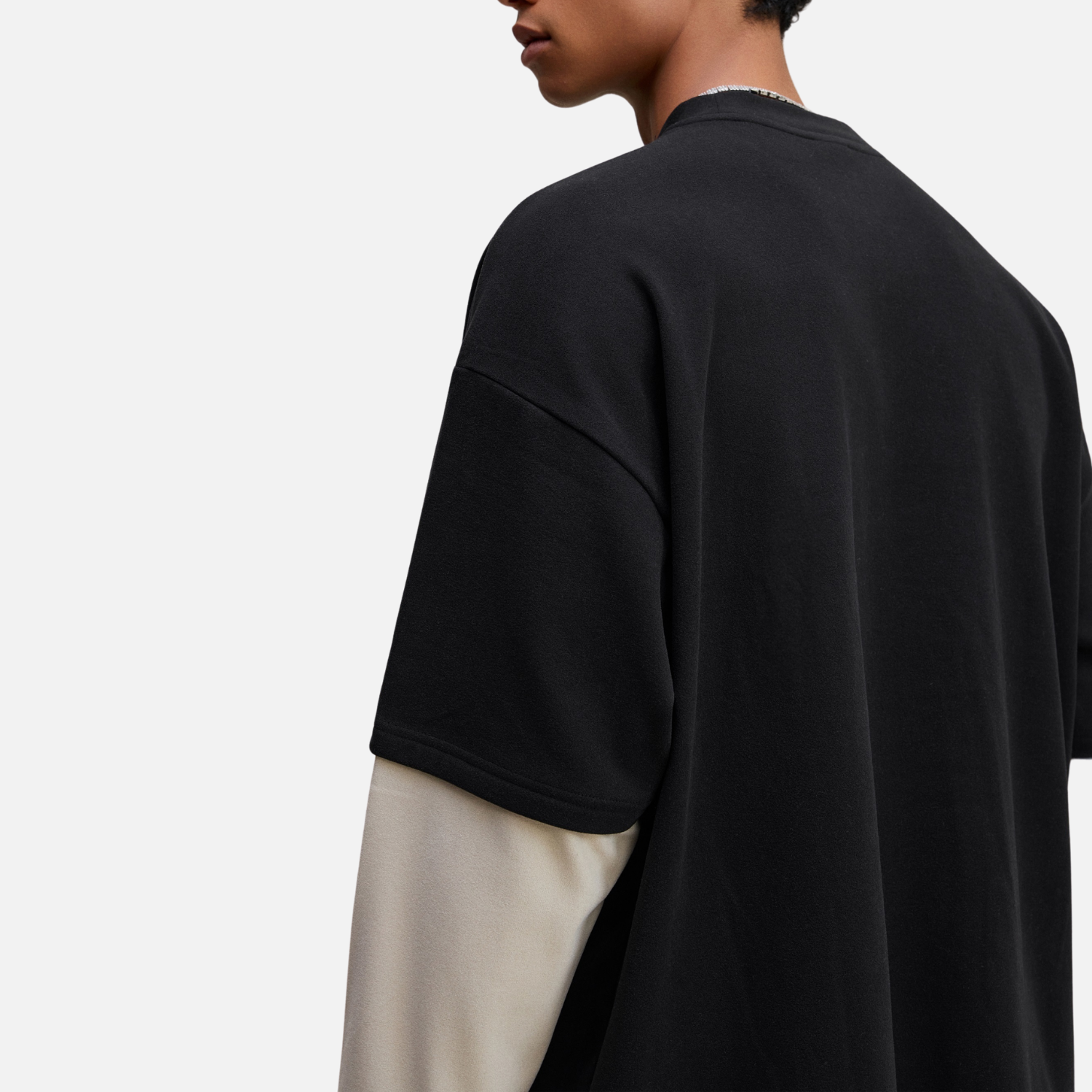 Layered Coral Fleece Long Sleeve Tee