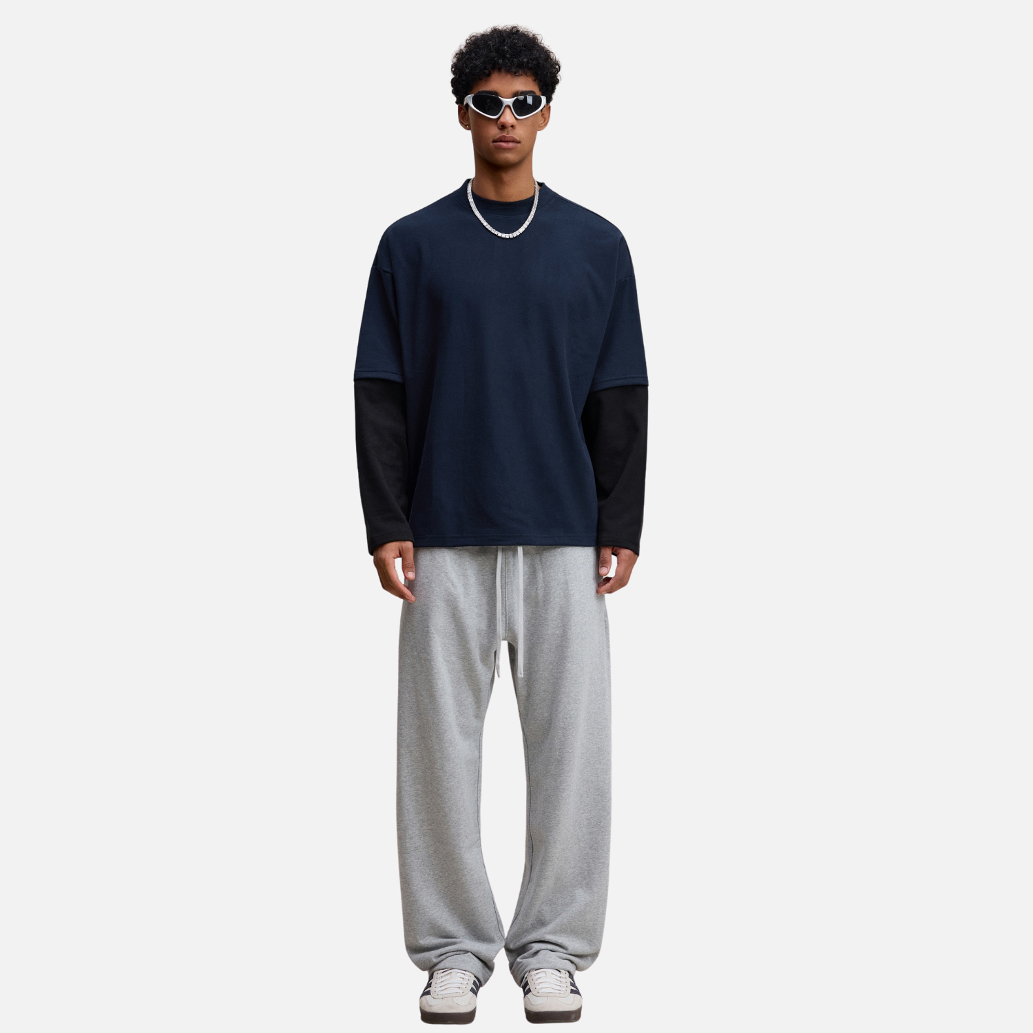 Layered Coral Fleece Long Sleeve Tee