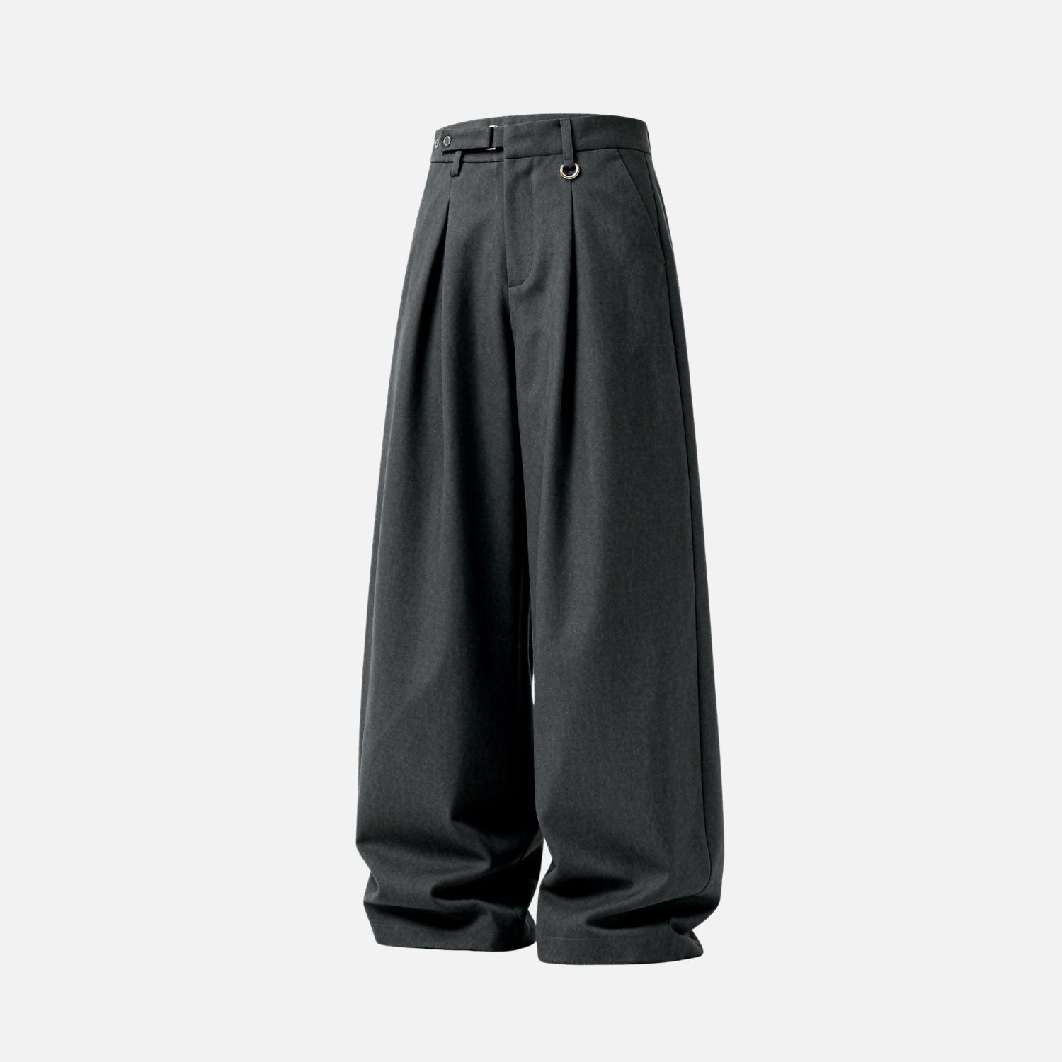 Old-Money Curved Tailored Pants