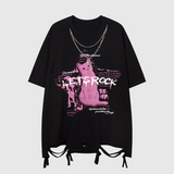Cat Print Necklace Tee