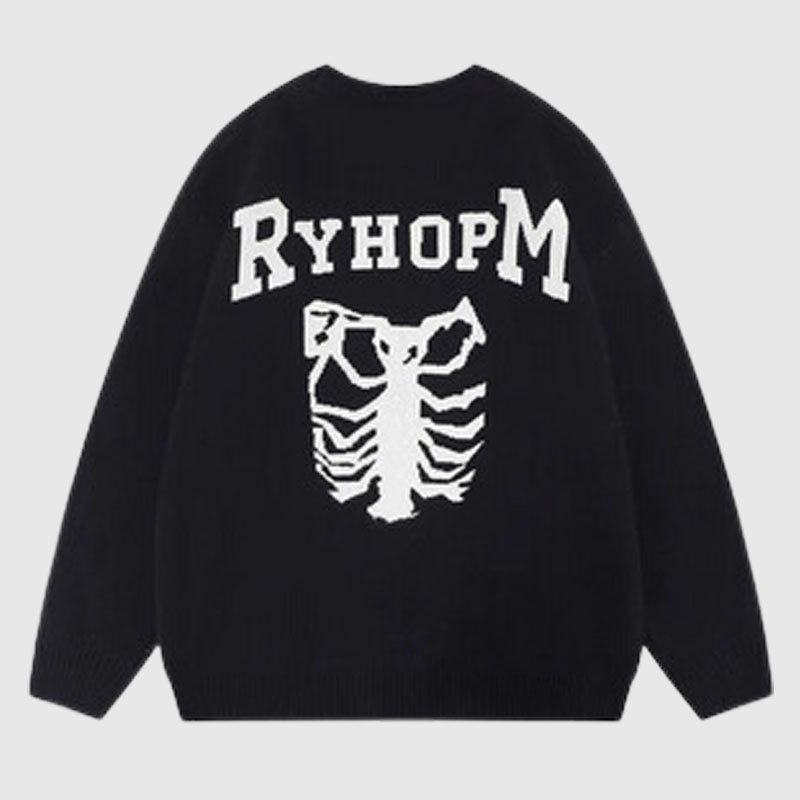 Strickpullover mit Cartoon-Muster