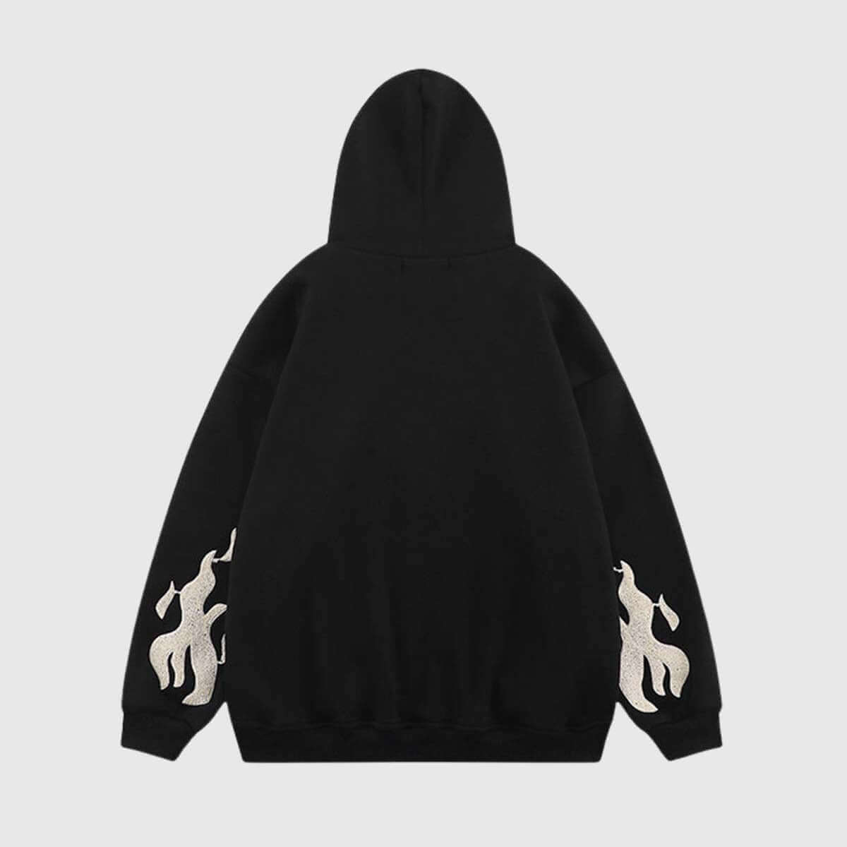 Oversize-Hoodie mit Kreuzstickerei