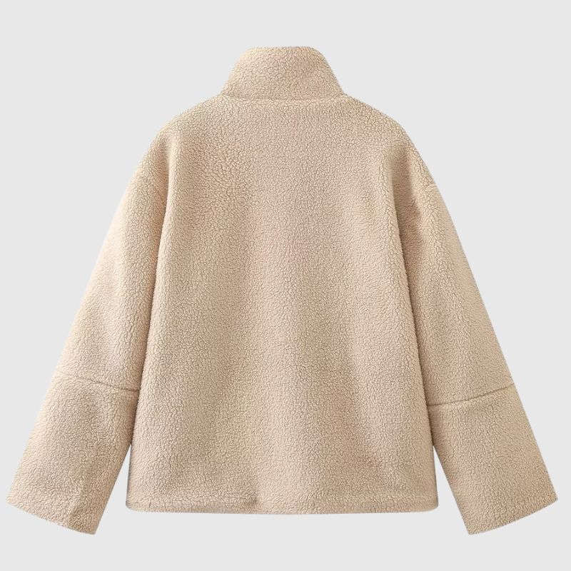 Einfarbige Berber-Fleecejacke