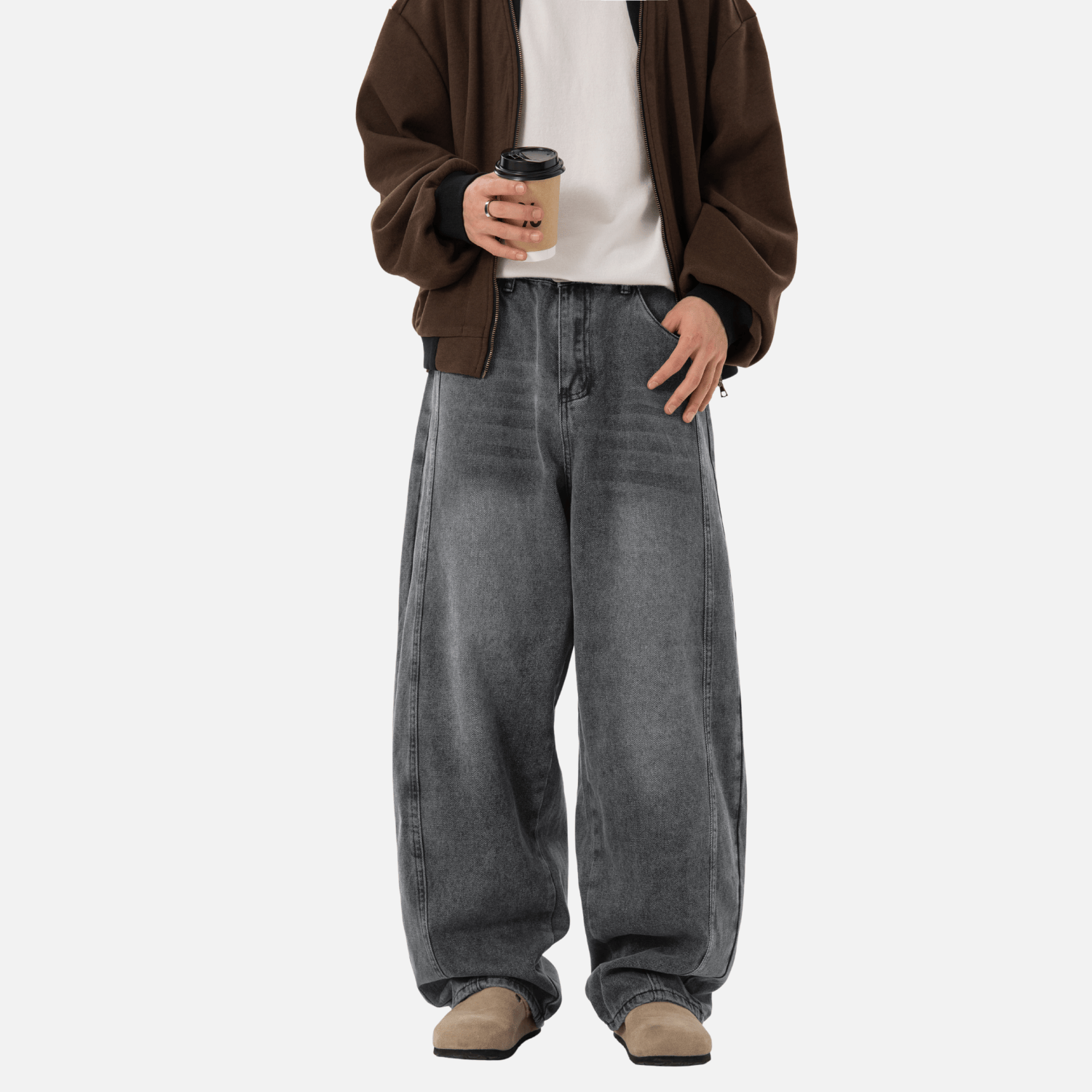 Vintage Washed Panel Jeans