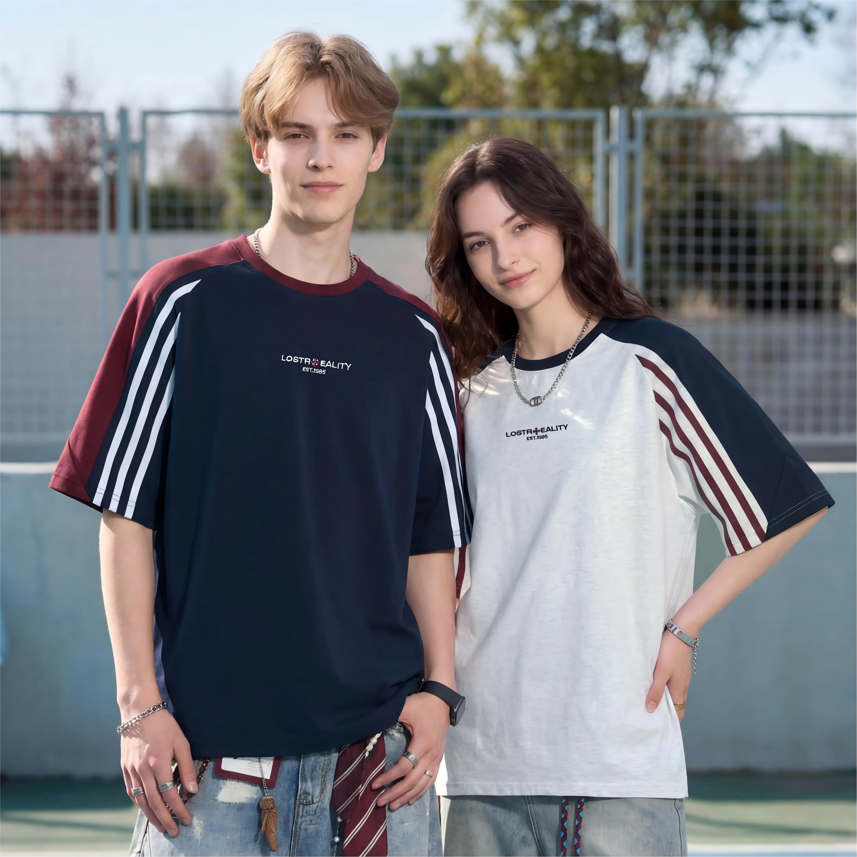 Vintage Raglan Graphic T-Shirt aus Baumwolle