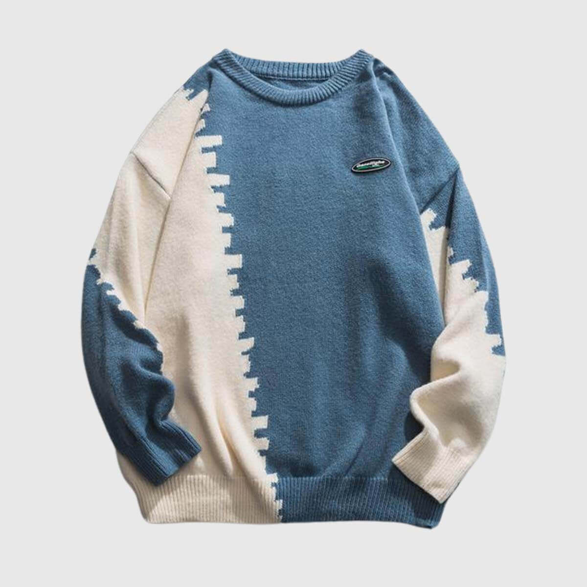 Retro Color Block Sweater