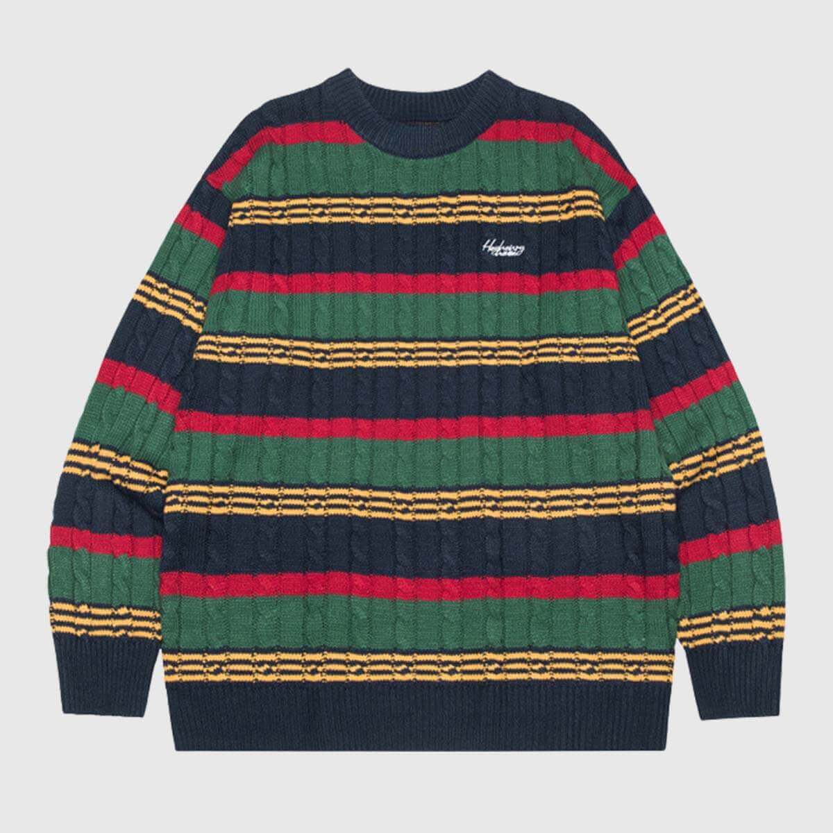 Pullover mit geometrischem Farbblock