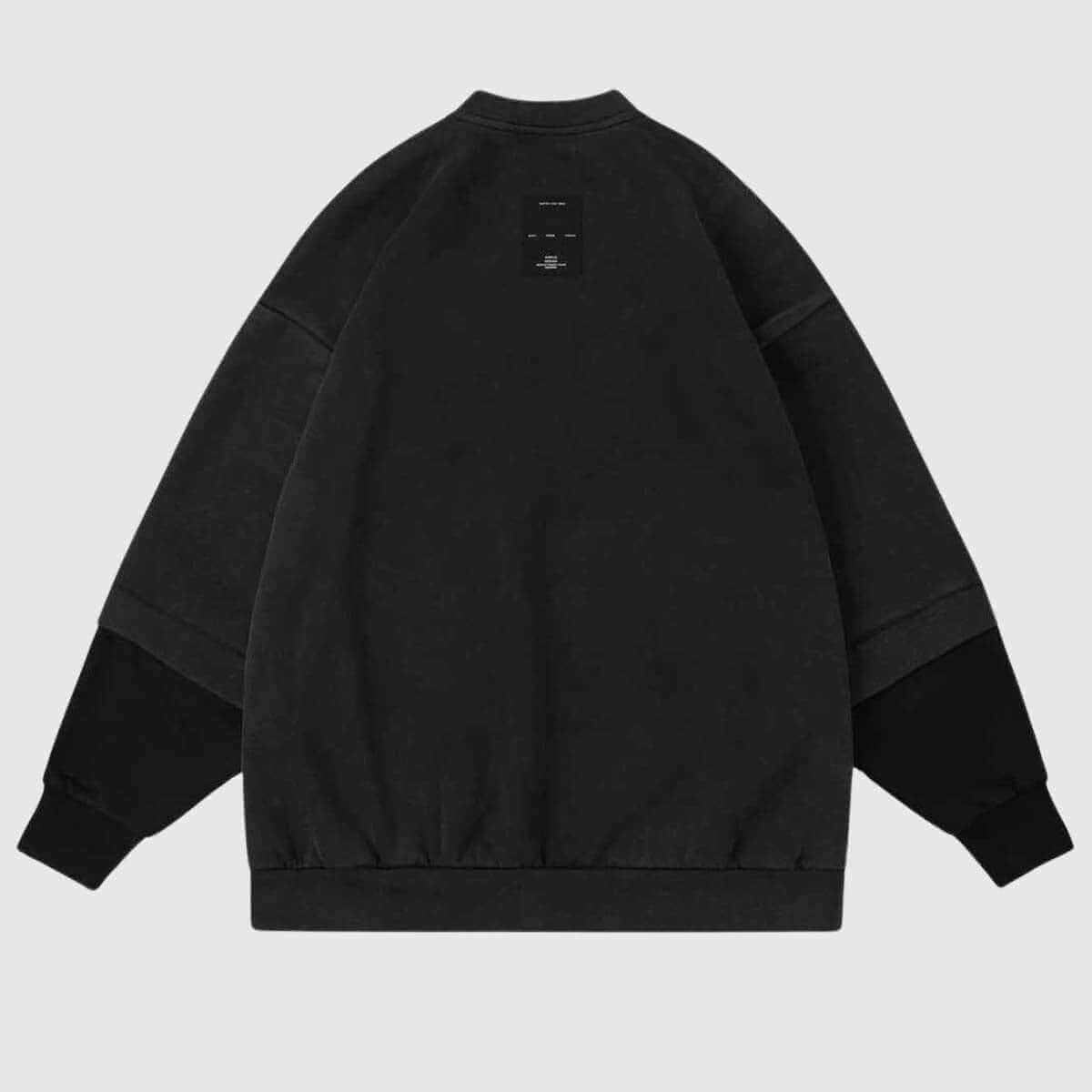 Zweilagiges Sweatshirt mit Rundhalsausschnitt