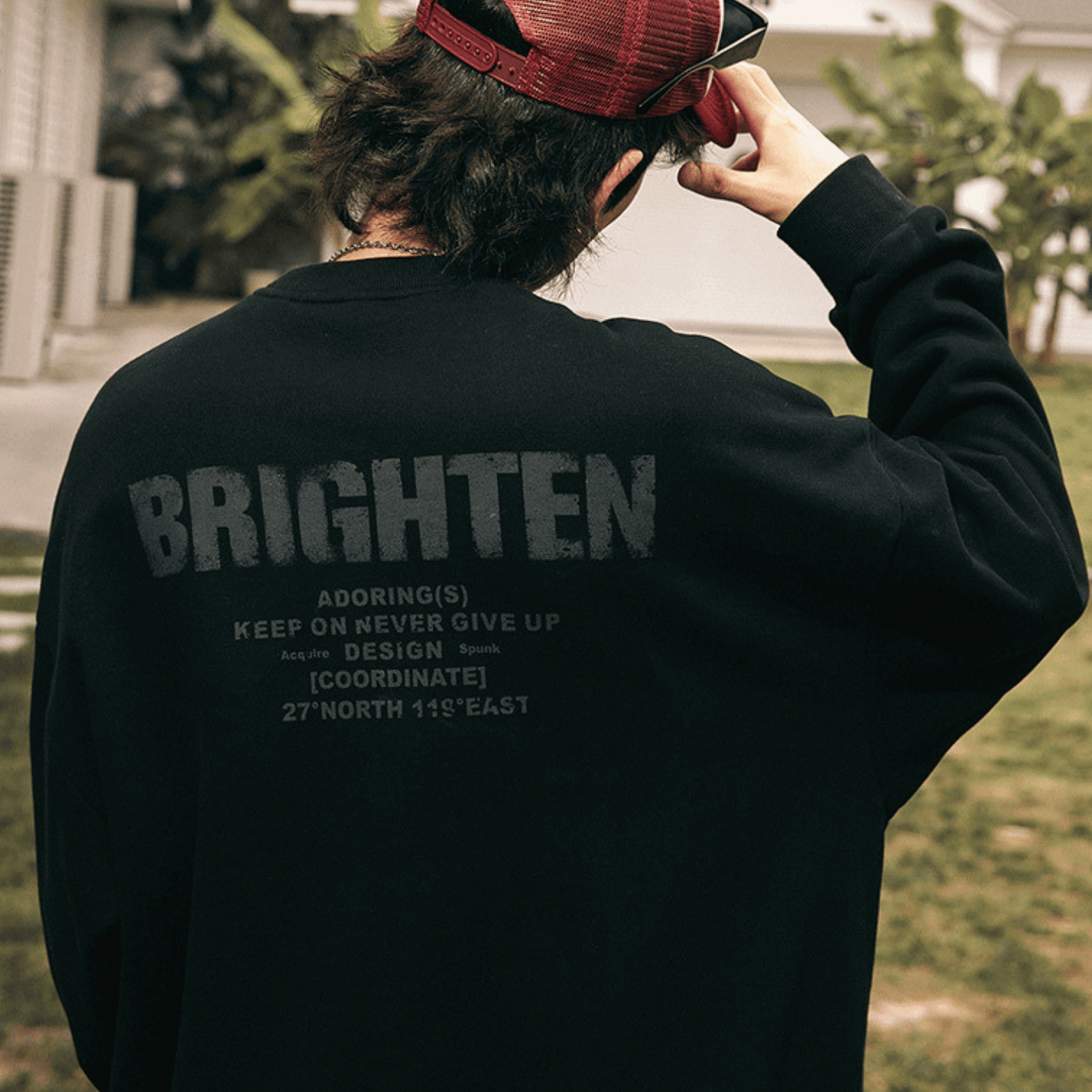 Double Letter Print Sweatshirt