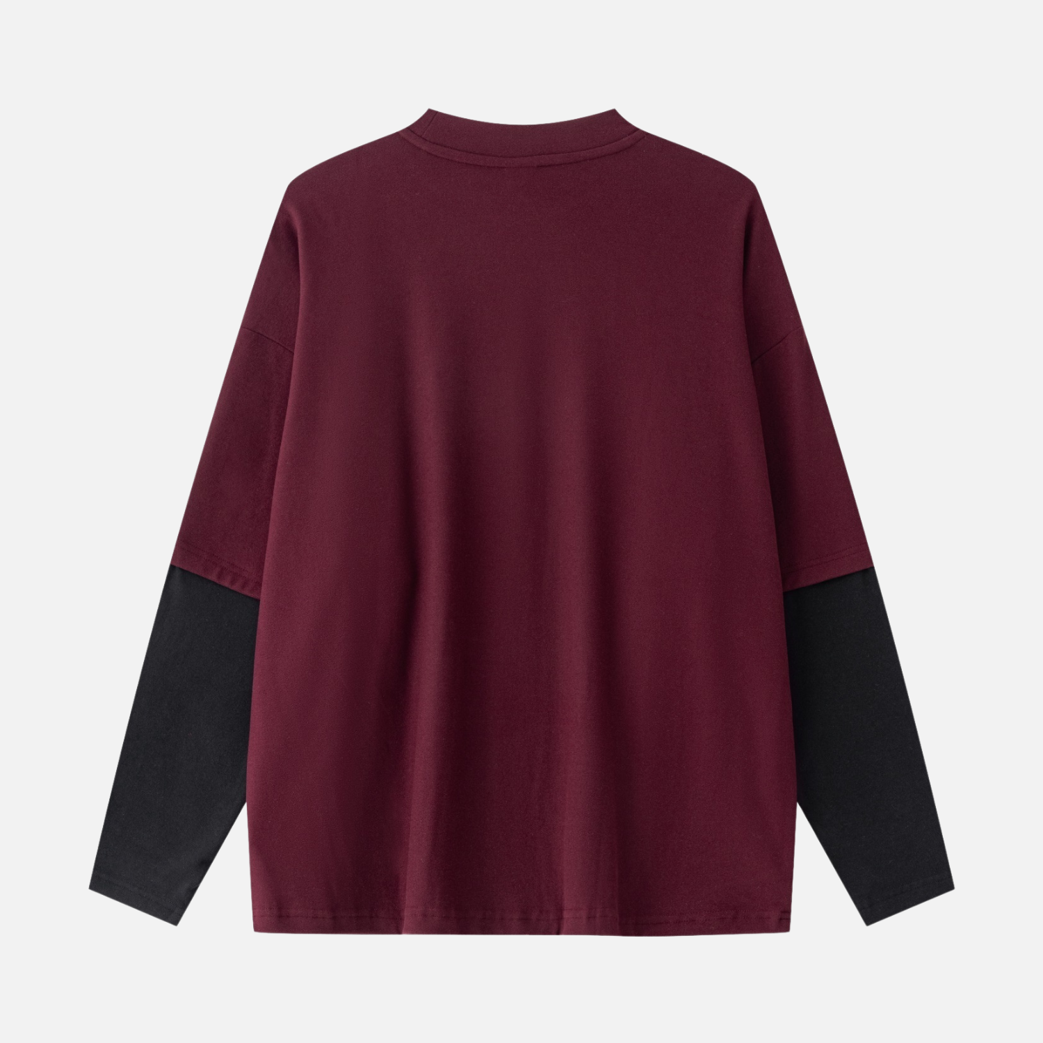 Layered Coral Fleece Long Sleeve Tee
