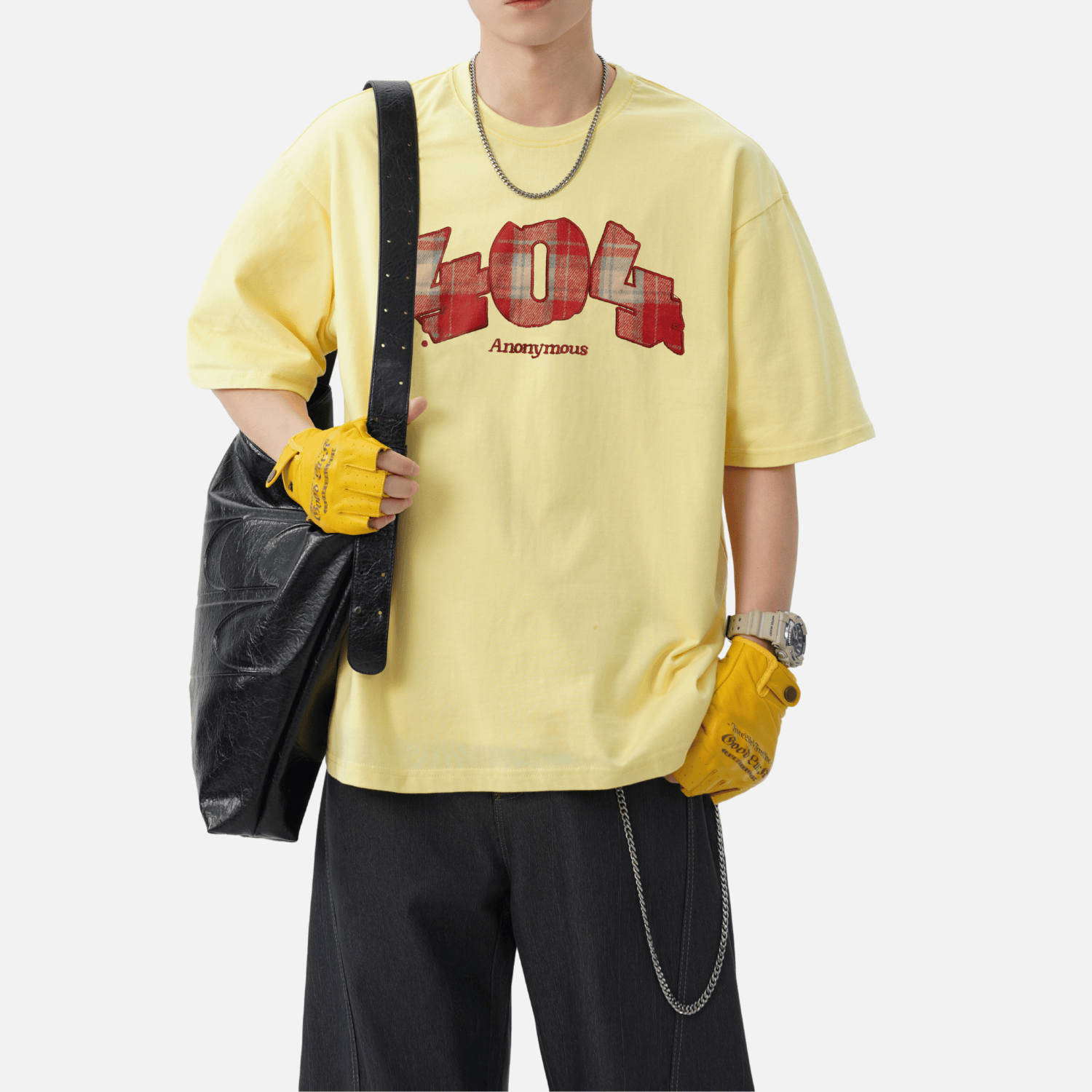 Plaid Graphic Cotton T-Shirt
