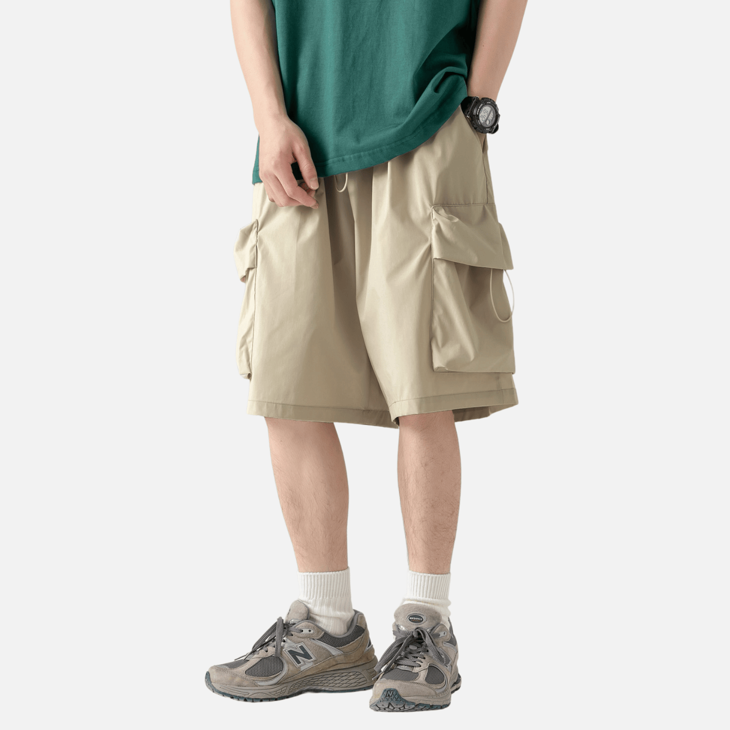 Pantalones cortos cargo con bolsillos grandes