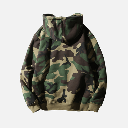 Lockerer, lässiger Hoodie mit Camouflage-Muster