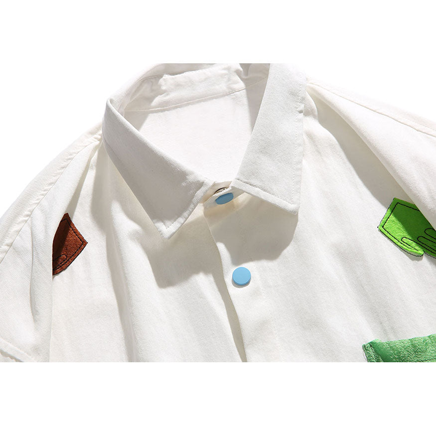 Colorful Cotton Patch Shirts