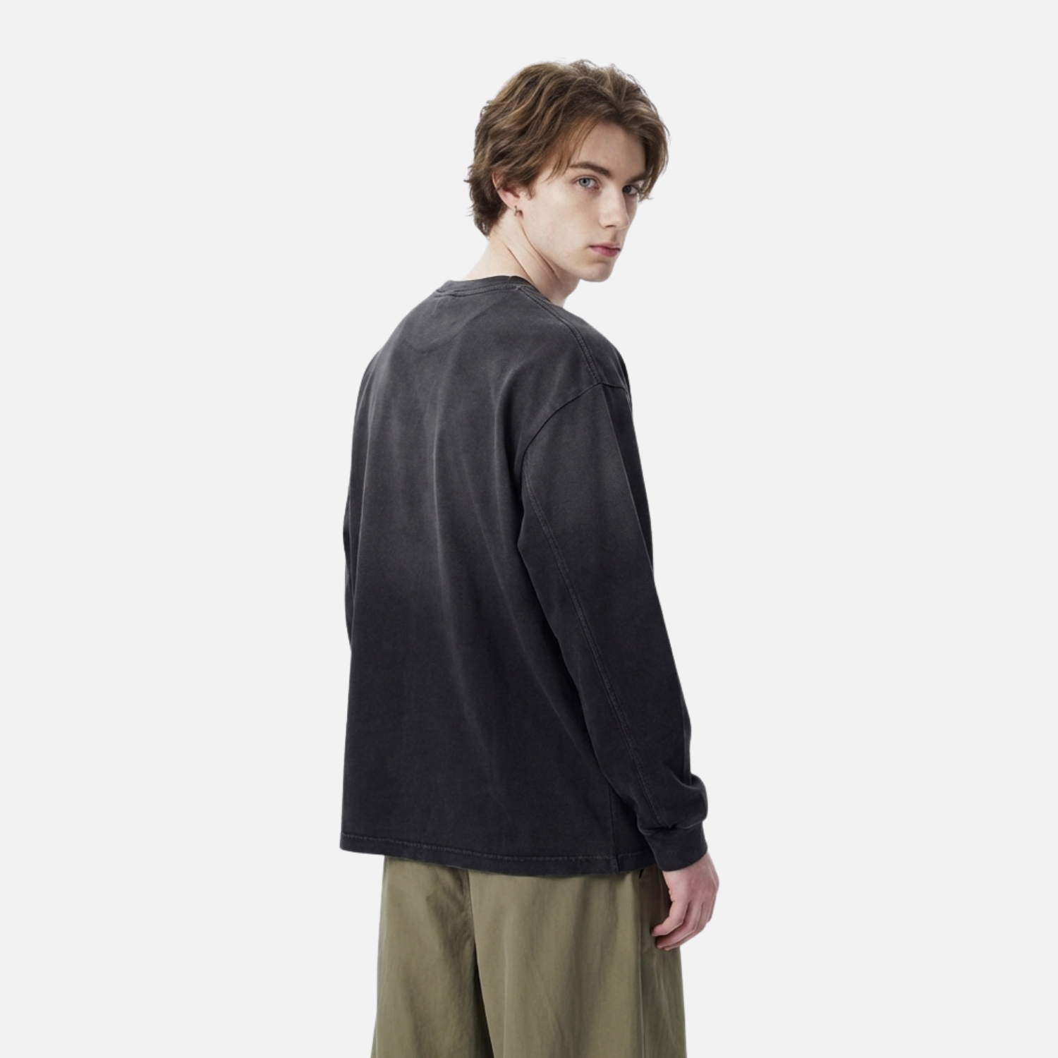 Sudaderas de algodón con degradado lavado