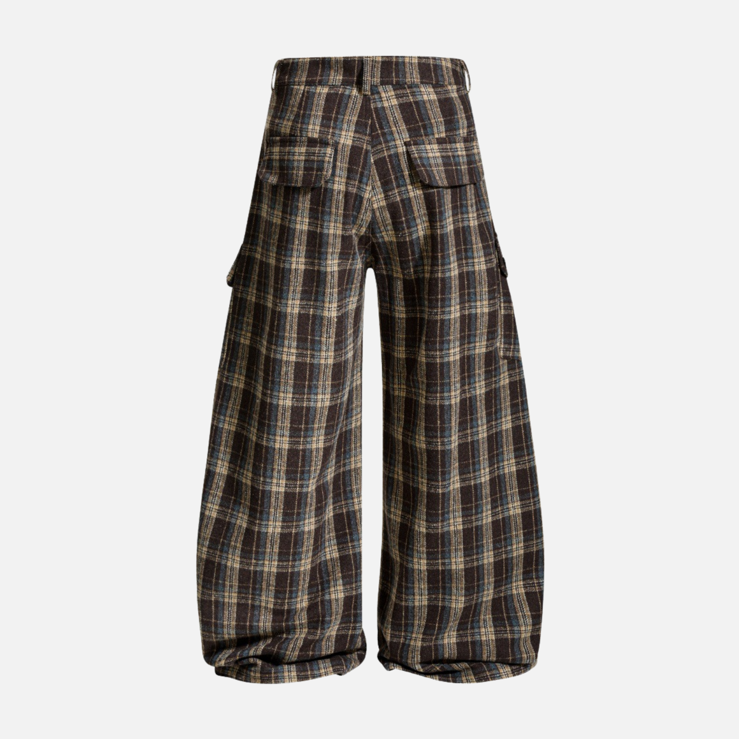 Vintage Plaid Cargo Baggy Pants