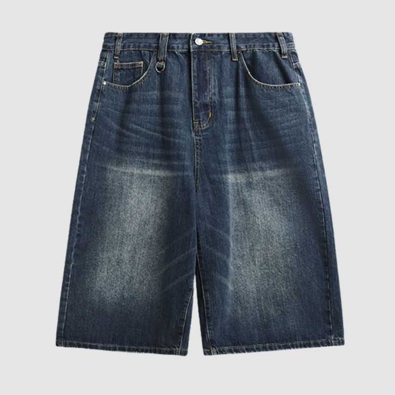 Pantalones cortos de pierna ancha lavados
