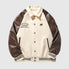 Chaqueta universitaria vintage de cuero sintético