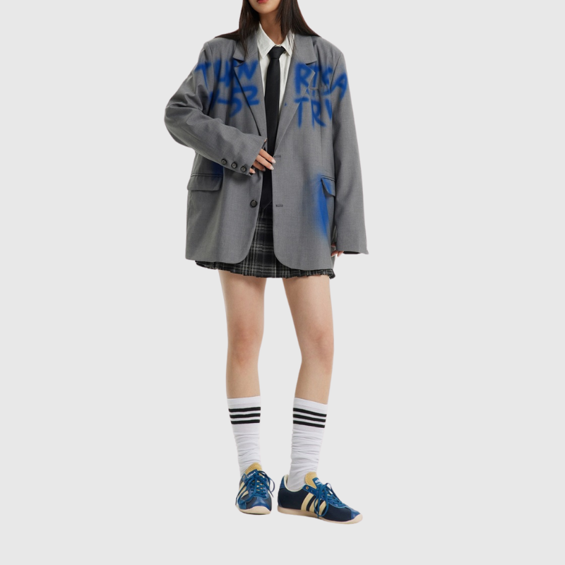 Graffiti-Inspired Vintage Blazer