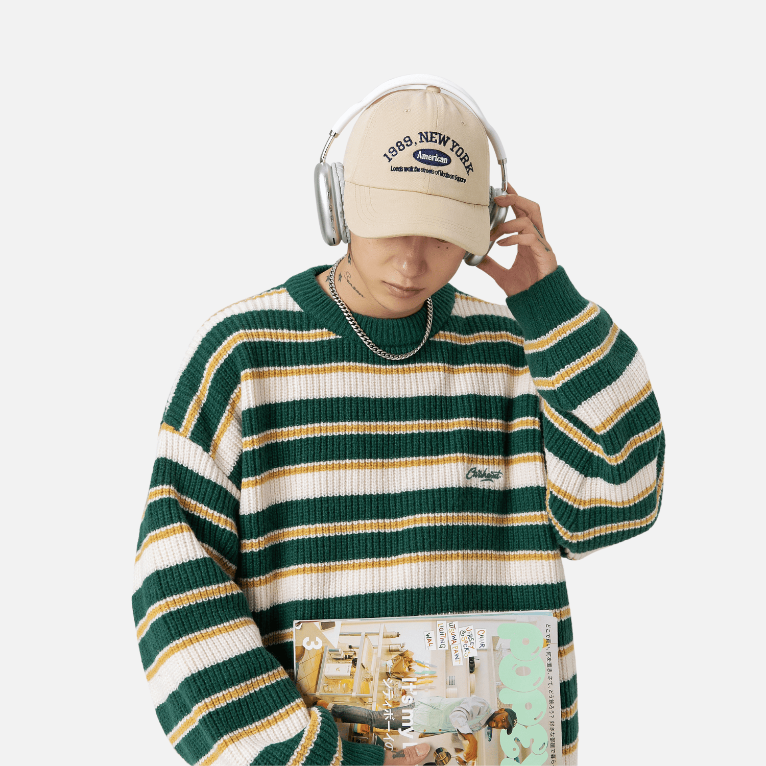 Striped Heavy Knit Sweater