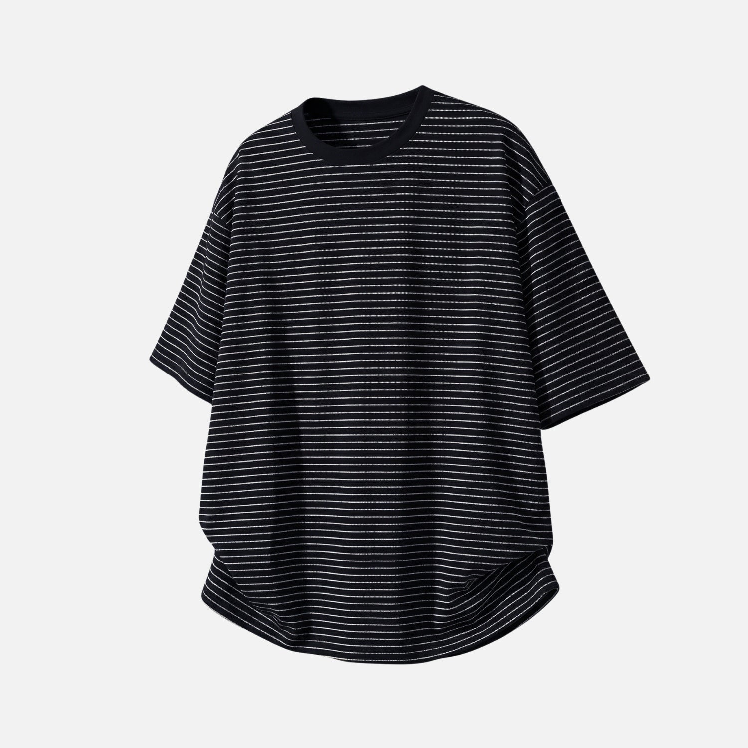 Minimal Striped Crewneck Tee