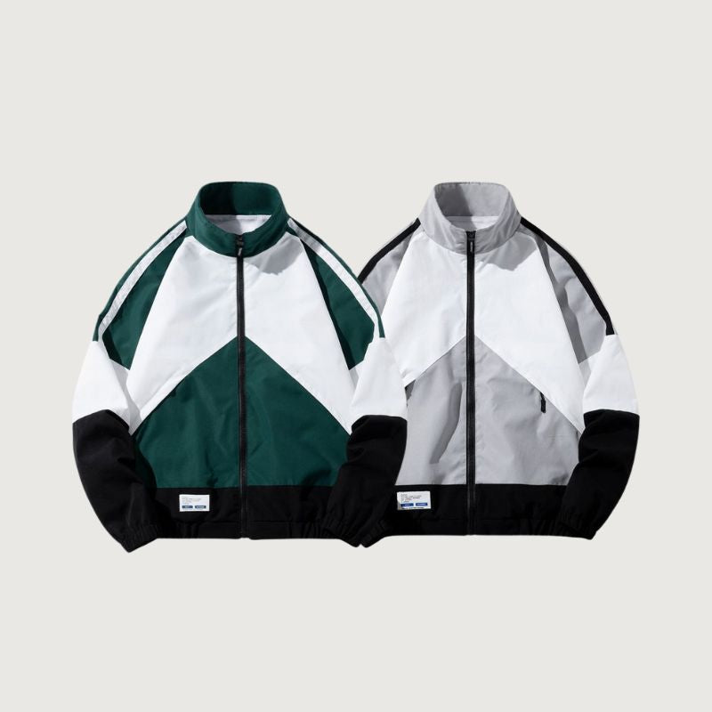 Color-Blocked Baseball Jacket