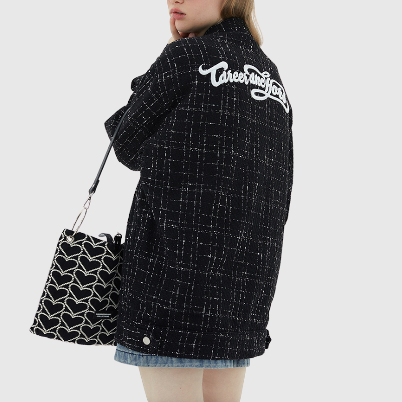 Trendige karierte Jacke im koreanischen Stil