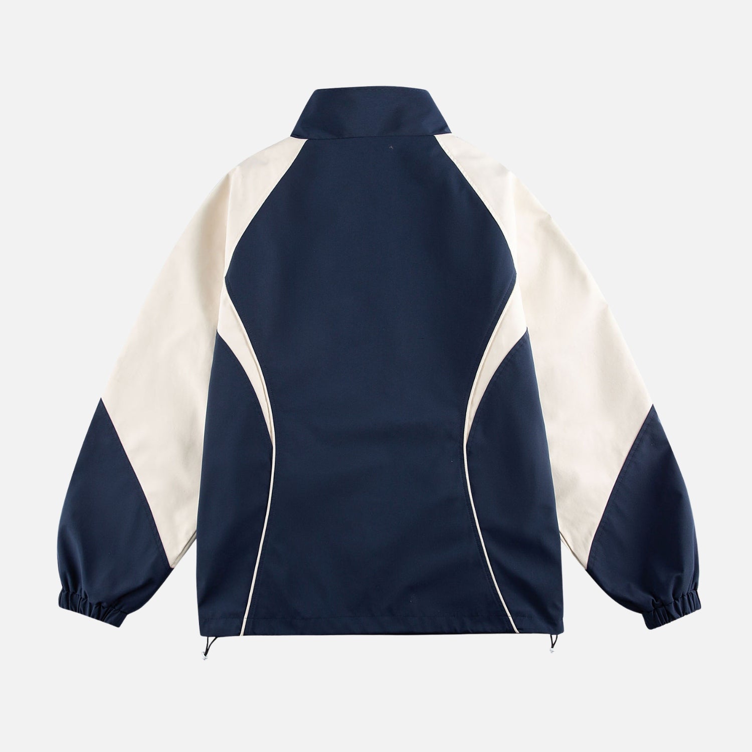 Vintage Striped Stand-Collar Track Jacket