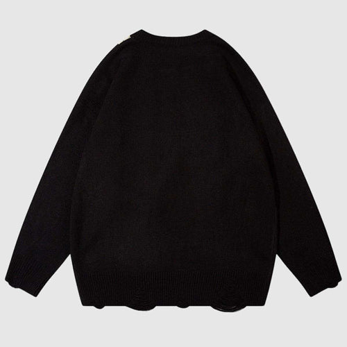 Suéter de punto de rayas abstractas