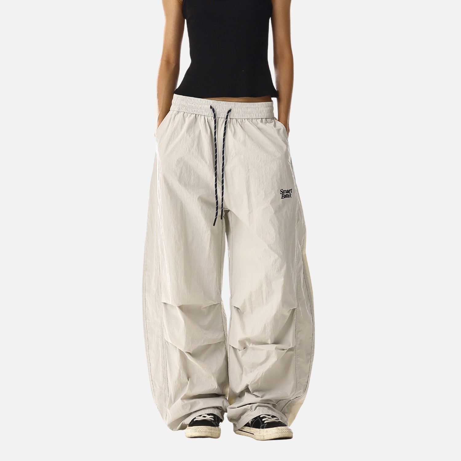 Pleated Paratrooper Baggy Pants