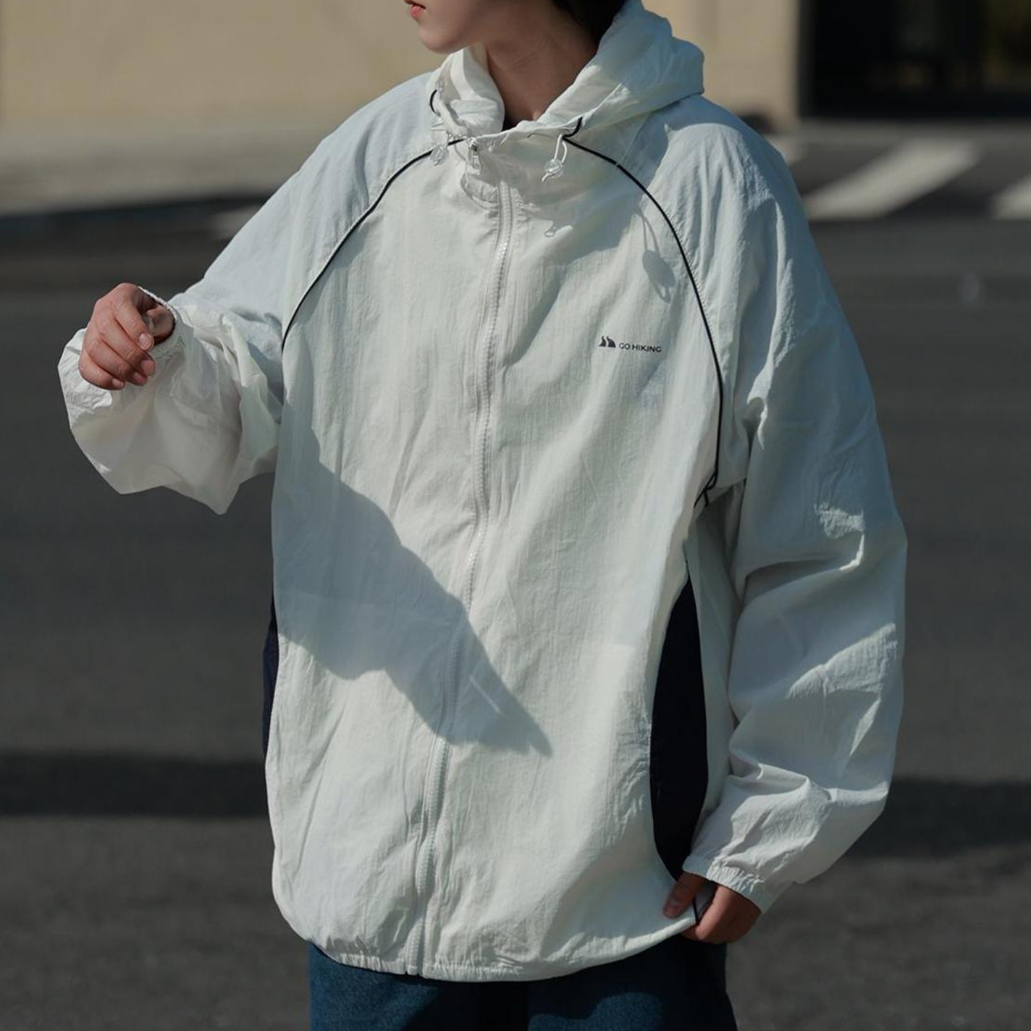 Colorblock Lightweight Hooded Windbreaker