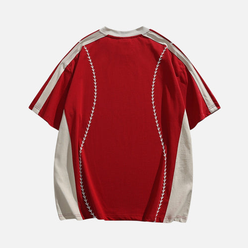 Tee-shirt "Baseball" en coton à blocs de couleurs