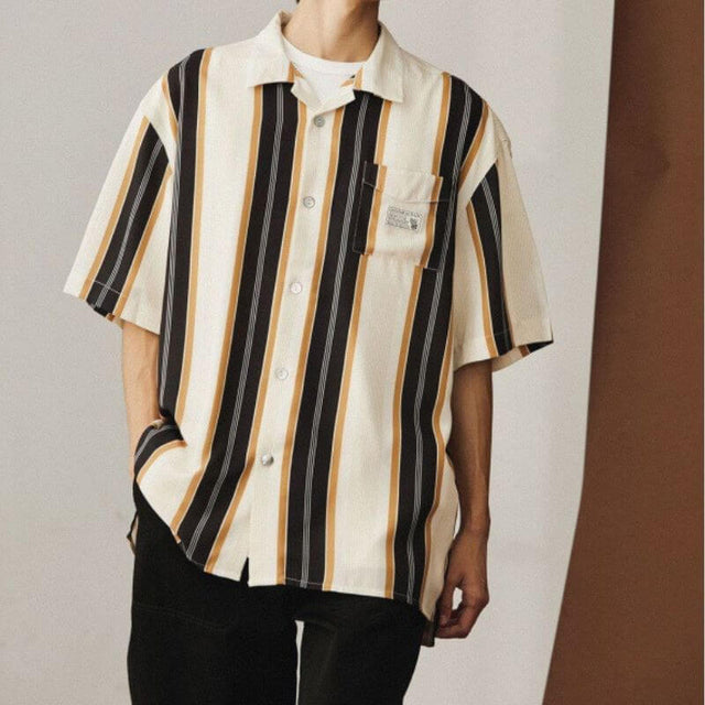 Camisa de diseño de rayas vintage