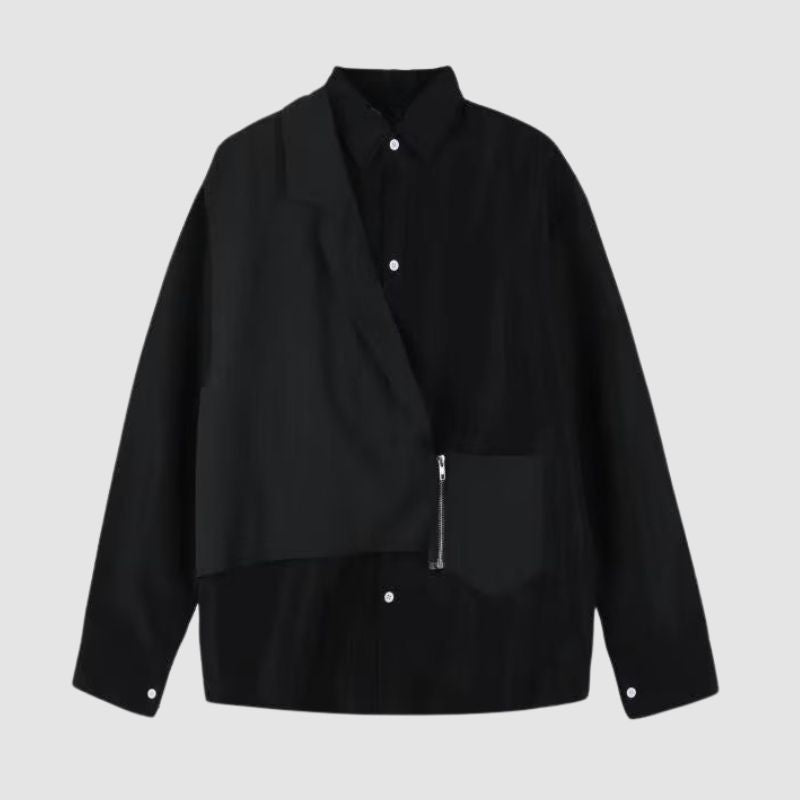 Camisas con parche y chaleco con cremallera
