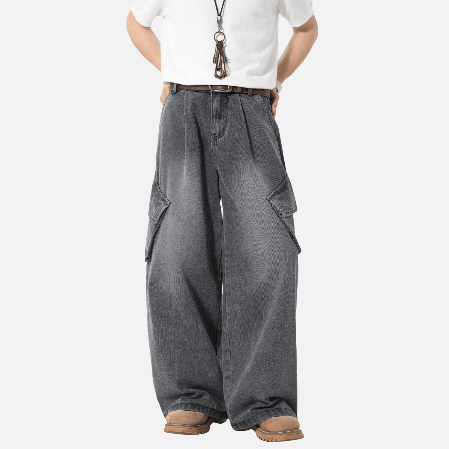 Washed Vintage Denim Pants