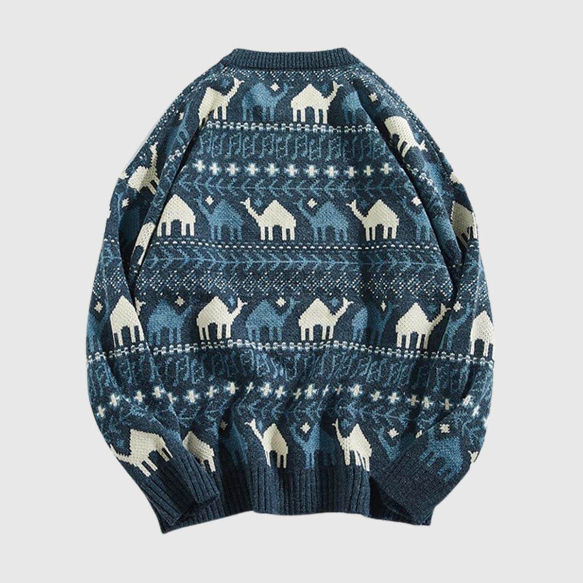 Suéter de punto con estampado tribal