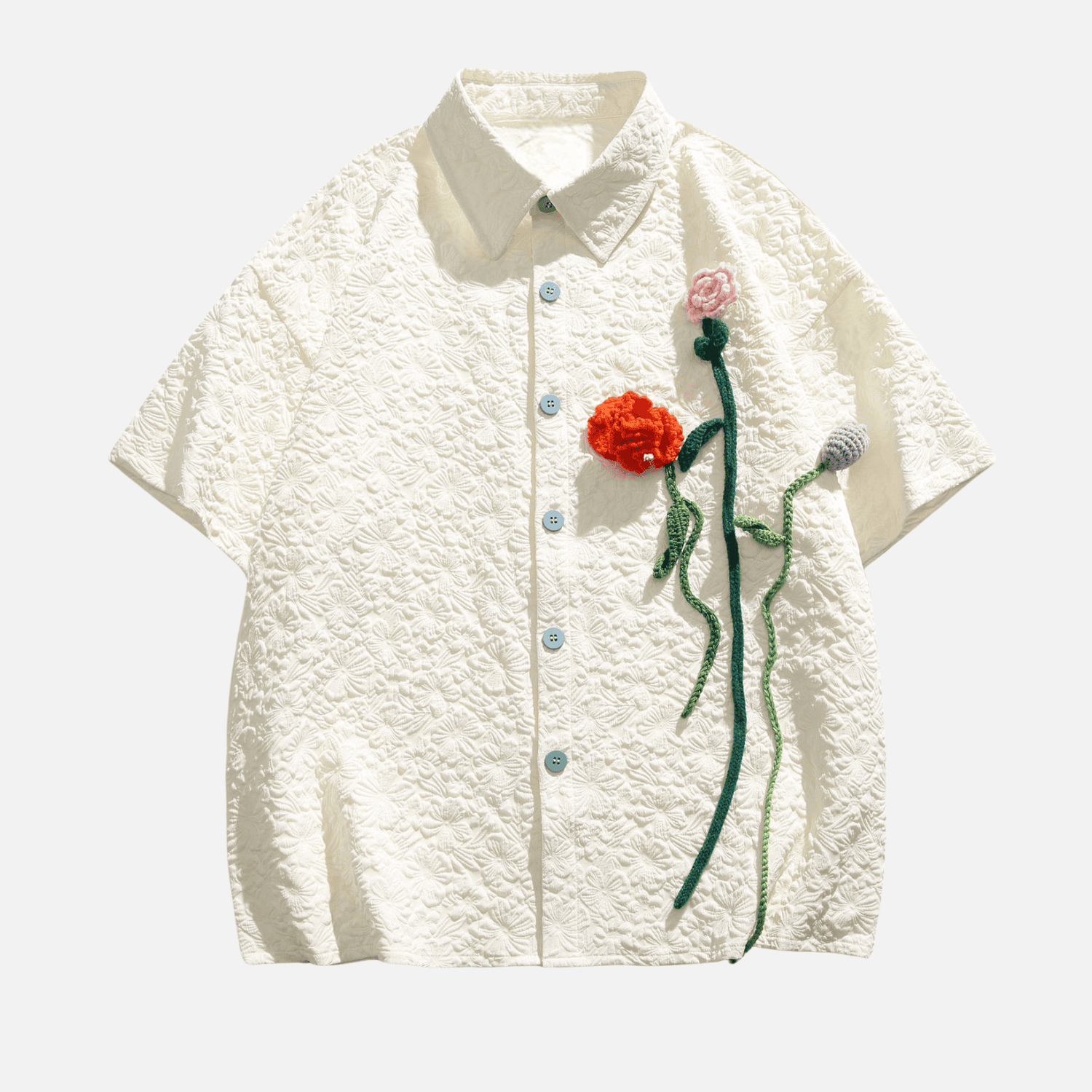 Textured Floral Shirt